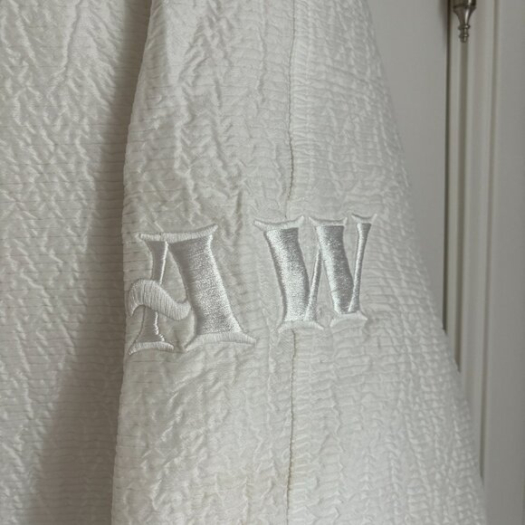 Alexander Wang White Crew Neck Puffy Cotton Sweatshirt, Size L - Picture 2 of 2